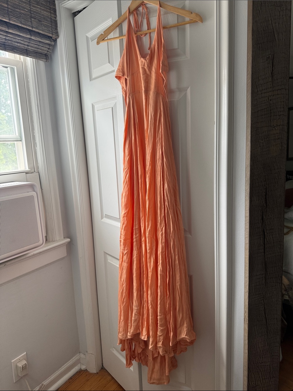 Free People Peach Halter Maxi Dress